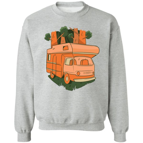 nature caravan camping sweatshirt