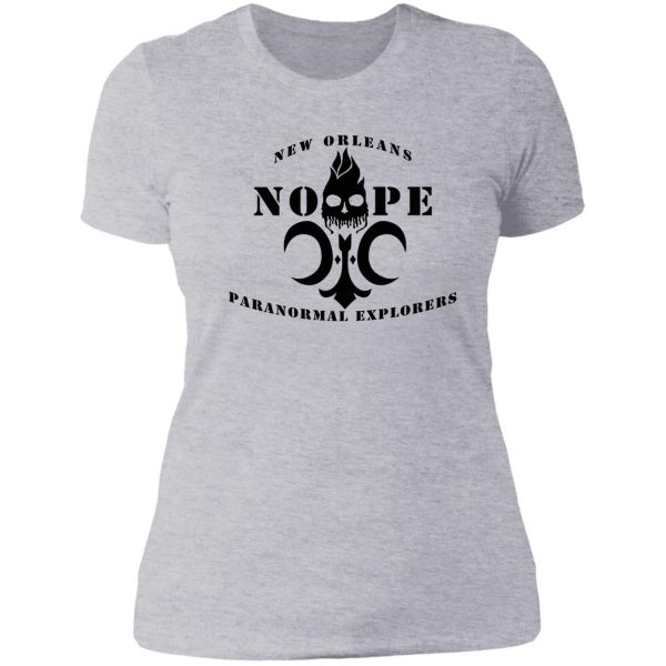 new orleans paranormal explorers. n.o.p.e. team lady t-shirt