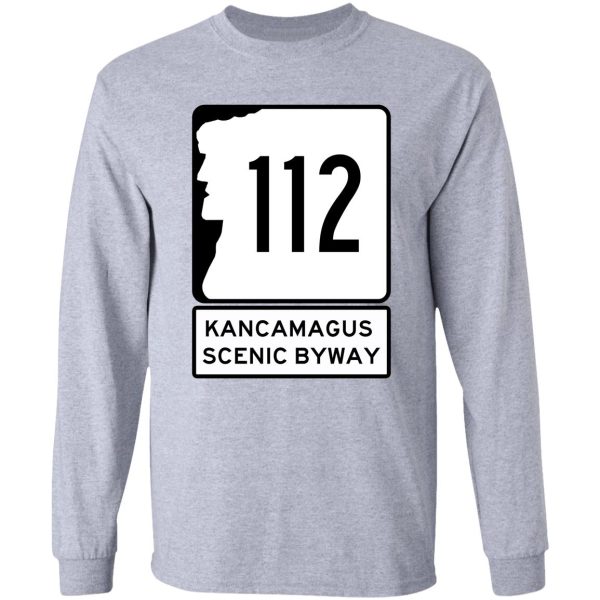 nh 112 - kancamagus scenic byway - new hampshire leaf peeper long sleeve