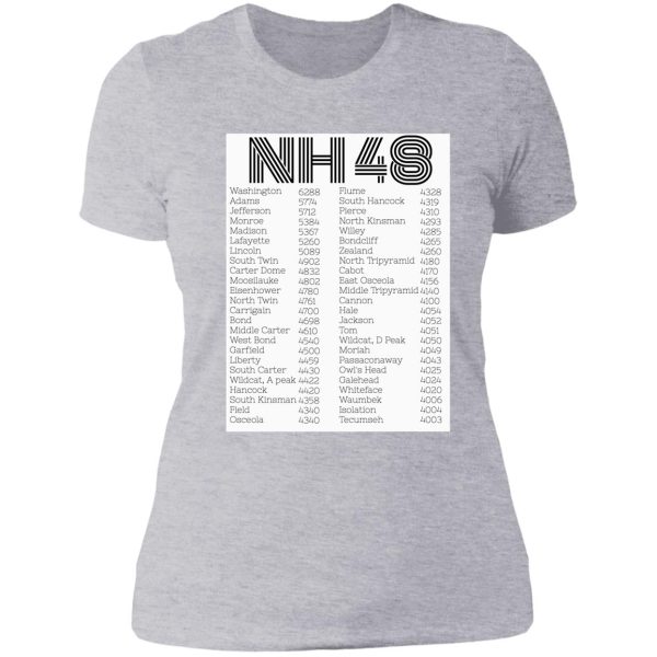 nh 48 4000 footers list lady t-shirt
