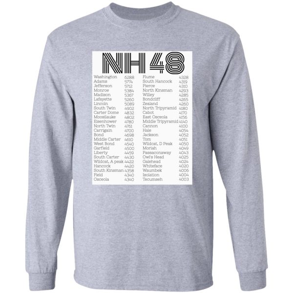 nh 48 4000 footers list long sleeve