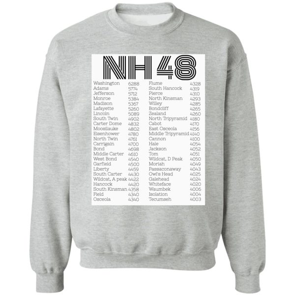 nh 48 4000 footers list sweatshirt