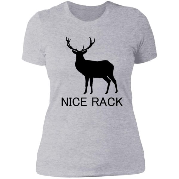 nice rack deer hunting lady t-shirt