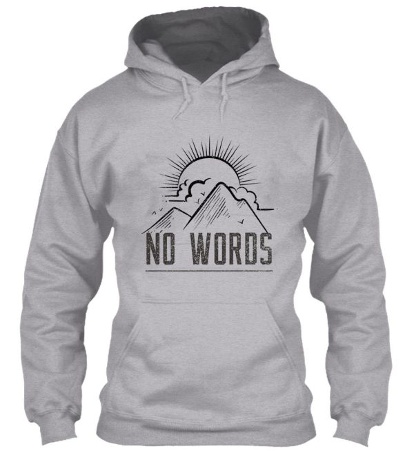 no words hoodie