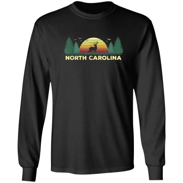 north carolina vintage deer hunting sunset souvenir long sleeve