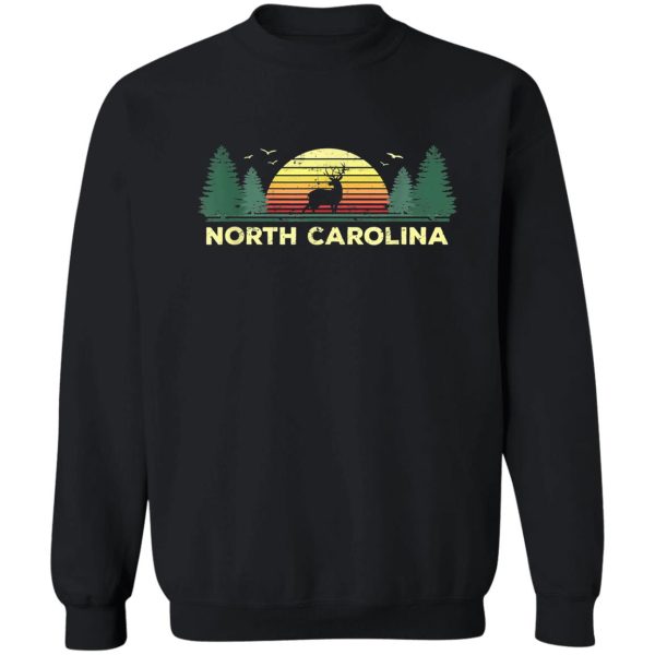 north carolina vintage deer hunting sunset souvenir sweatshirt