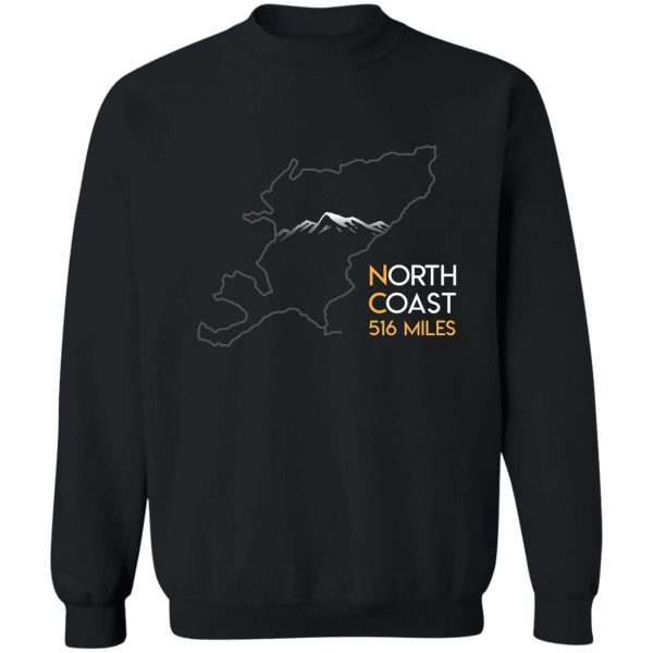 north coast 516 miles t-shirt driving route scotland nc516 mountains sweatshirt