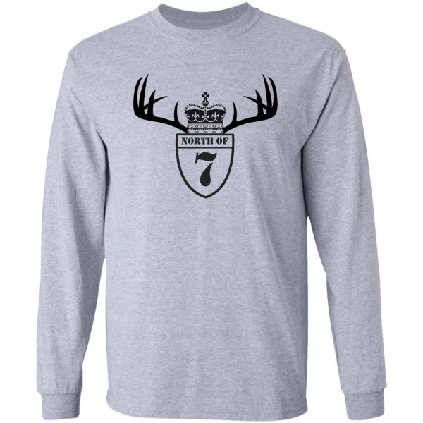 north of 7 with deer antlers by bill suddick long sleeve