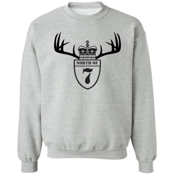 north of 7 with deer antlers by bill suddick sweatshirt