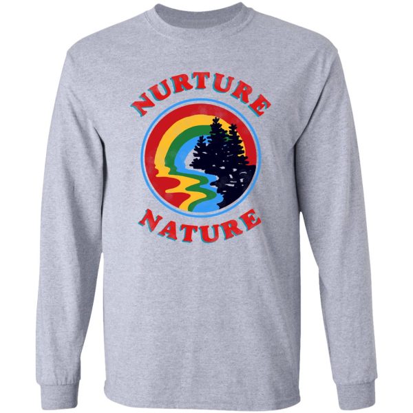 nurture nature vintage environmentalist design long sleeve