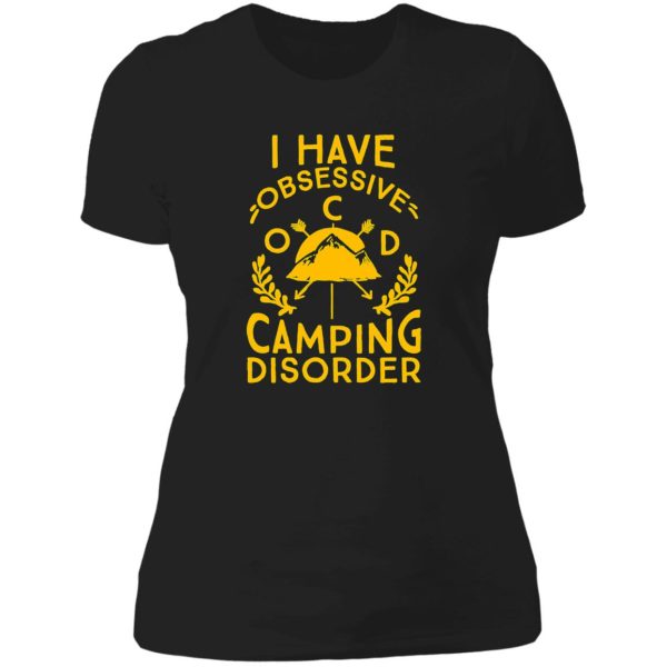 obsessive camping disorder lady t-shirt