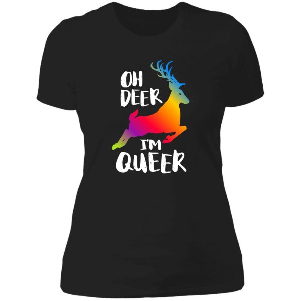 oh deer im queer lady t-shirt