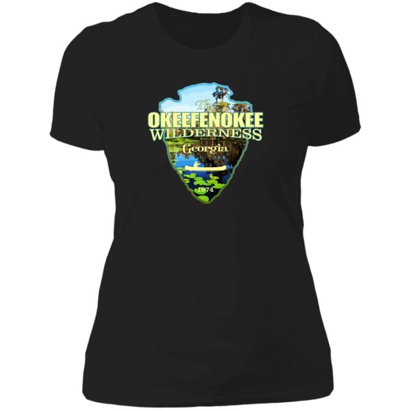 okefenokee wilderness (arrowhead) lady t-shirt