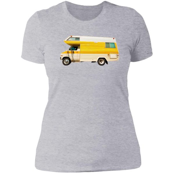 old camper van lady t-shirt