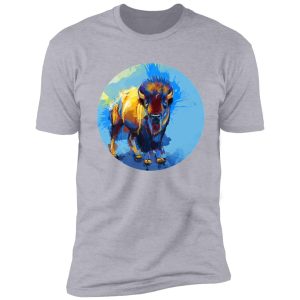 on the plain - bison painting shirt