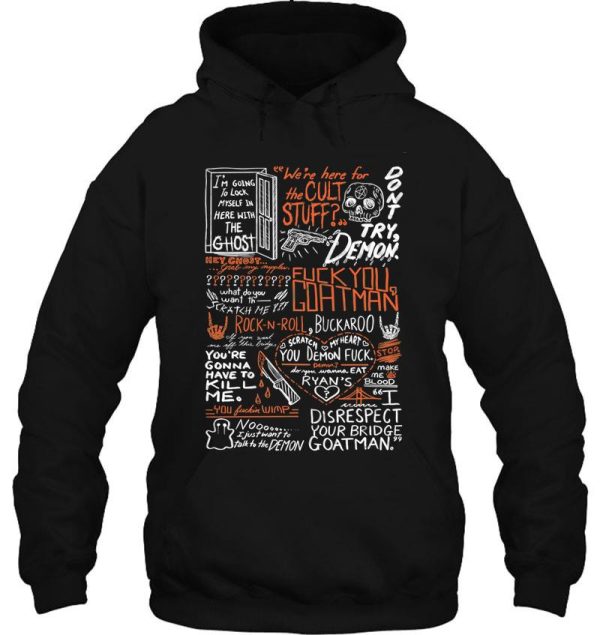 on your bridge goatman (white) hoodie