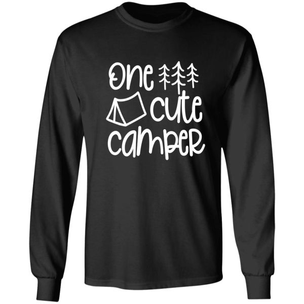 one camper retro camping campfire adventure outdoor camper funny mountain long sleeve