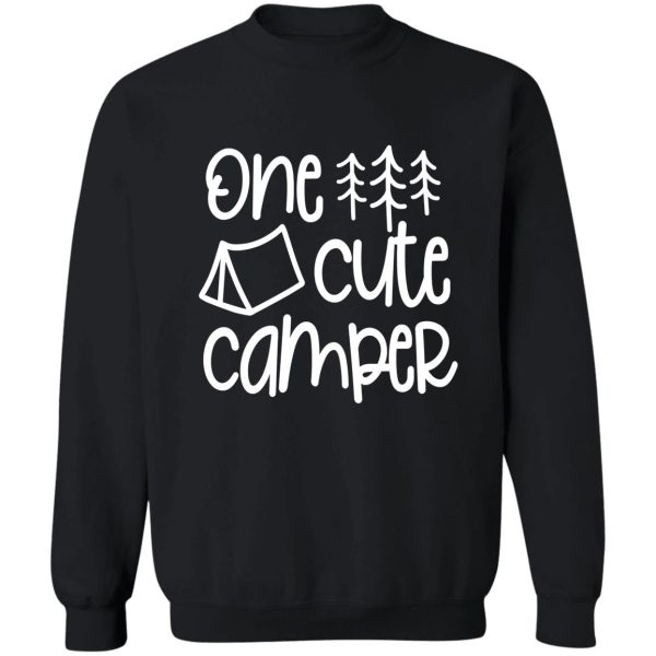 one camper retro camping campfire adventure outdoor camper funny mountain sweatshirt