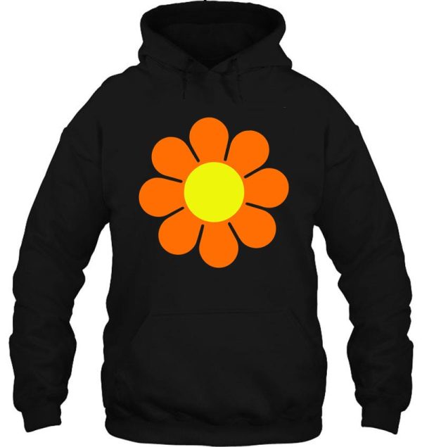 orange yellow hippy flower power daisy hoodie