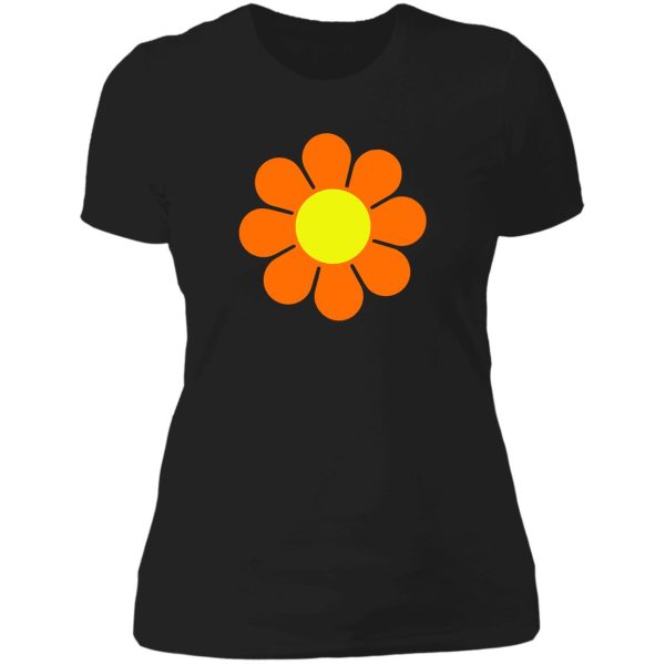 orange yellow hippy flower power daisy lady t-shirt