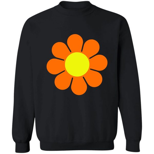 orange yellow hippy flower power daisy sweatshirt