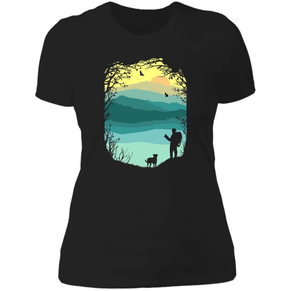 out there lady t-shirt
