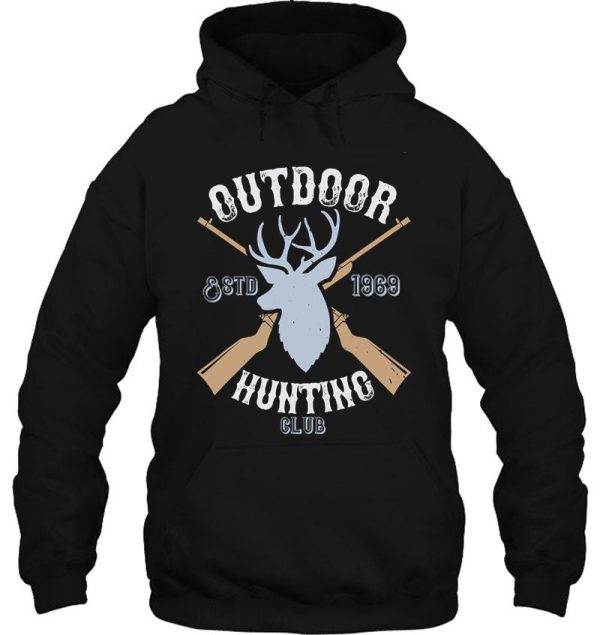 outdoor hunting club funny natural hoodie