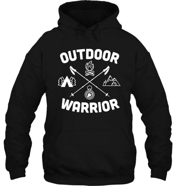 outdoor warrior camping campfire adventure outdoor camper funny mountain hoodie