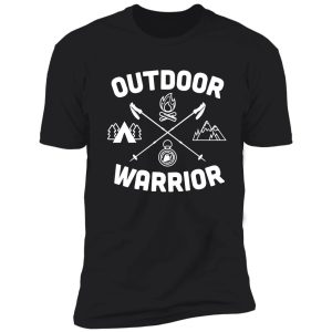 outdoor warrior camping campfire adventure outdoor camper funny mountain shirt