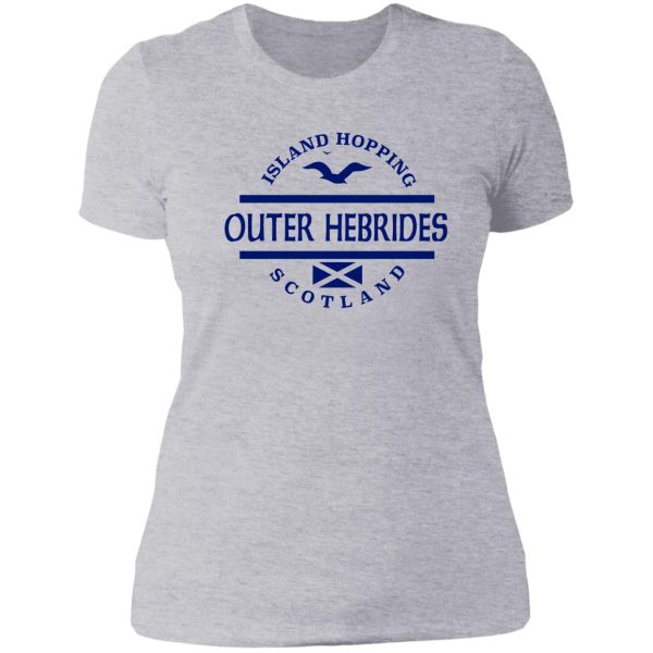 outer hebrides scottish islands lady t-shirt