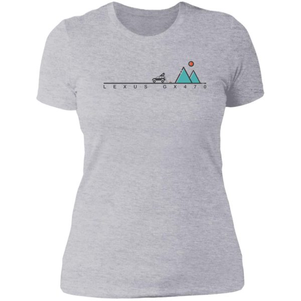 overland camping (lexus gx 470) lady t-shirt