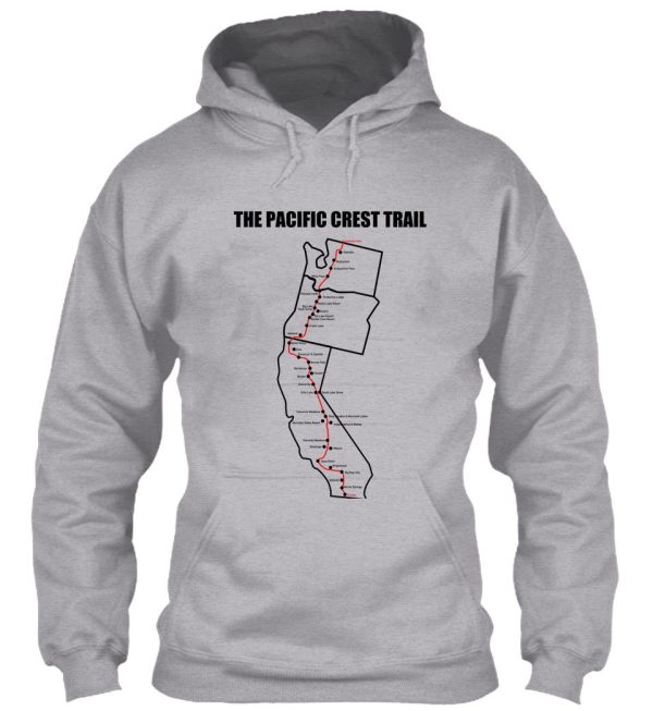 pacific crest trail map hoodie