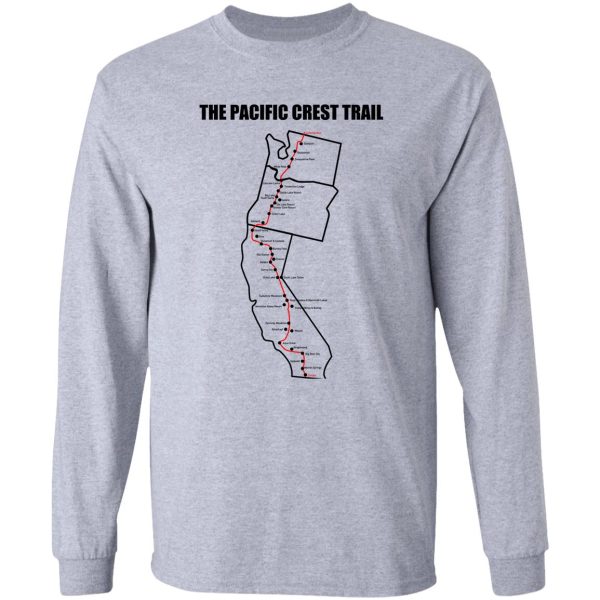 pacific crest trail map long sleeve