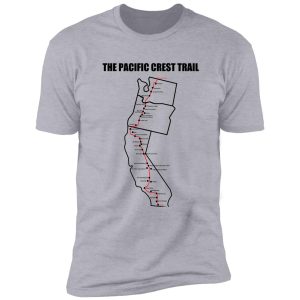 pacific crest trail map shirt