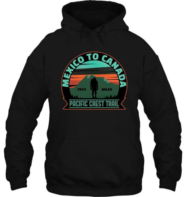 pacific crest trail (pct) design. mexico to canada. hoodie