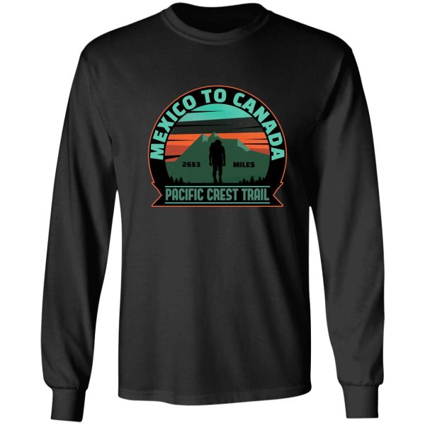 pacific crest trail (pct) design. mexico to canada. long sleeve