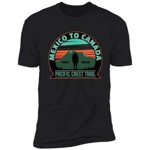 pacific crest trail (pct) design. mexico to canada. shirt