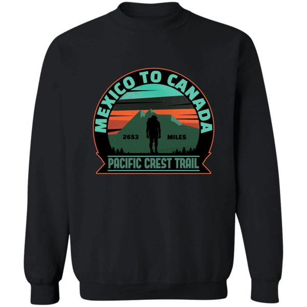 pacific crest trail (pct) design. mexico to canada. sweatshirt
