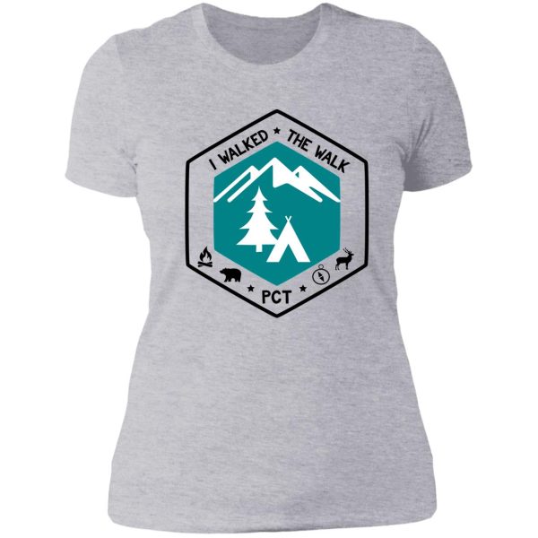 pacific crest trail walked the walk lady t-shirt