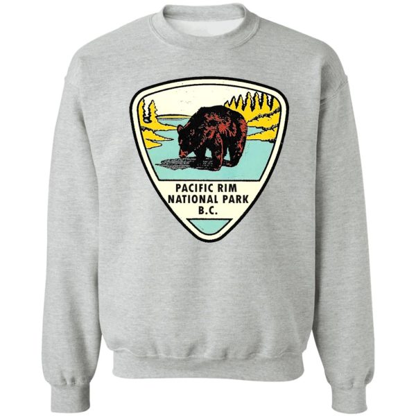 pacific rim national park bc canada vintage travel decal sweatshirt