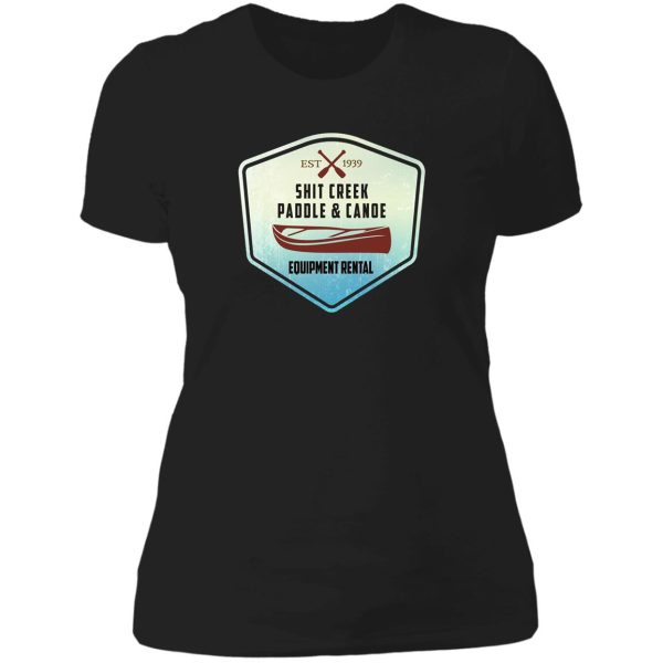 paddle & canoe equipment rental lady t-shirt