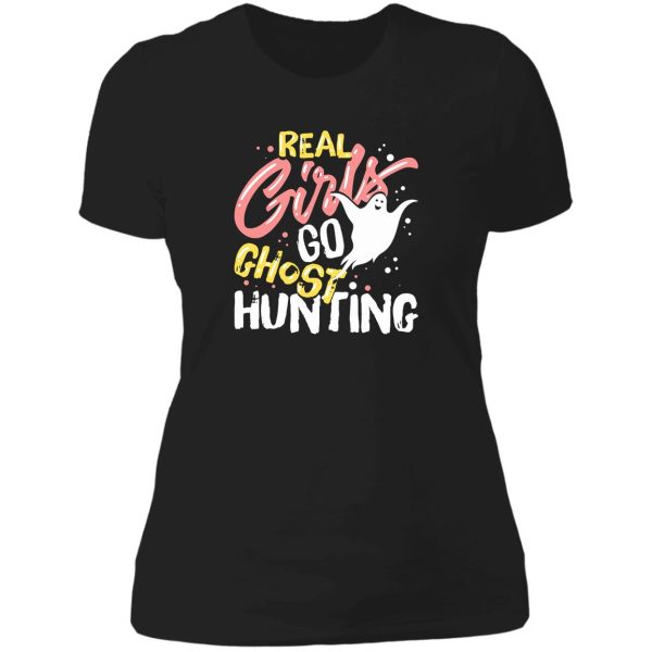 paranormal investigator girl funny lady t-shirt