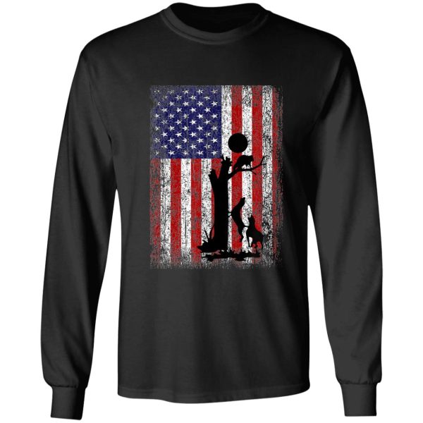 patriotic coon hunting american flag long sleeve