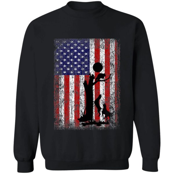 patriotic coon hunting american flag sweatshirt