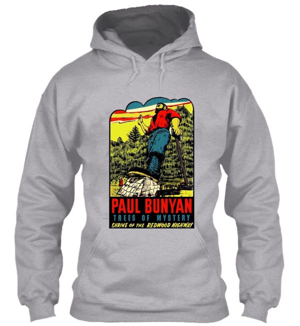 paul bunyan redwood highway california vintage travel hoodie