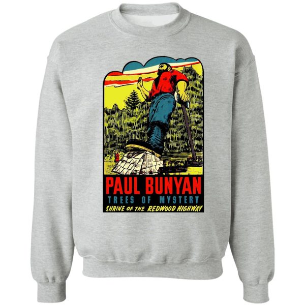 paul bunyan redwood highway california vintage travel sweatshirt