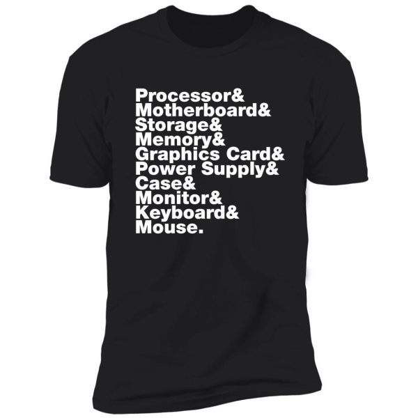 pc building and shirt