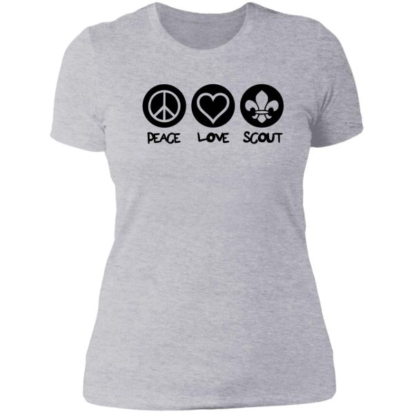 peace love scout lady t-shirt
