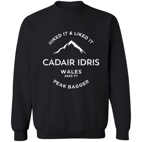 peak bagging cadair idris wales sweatshirt