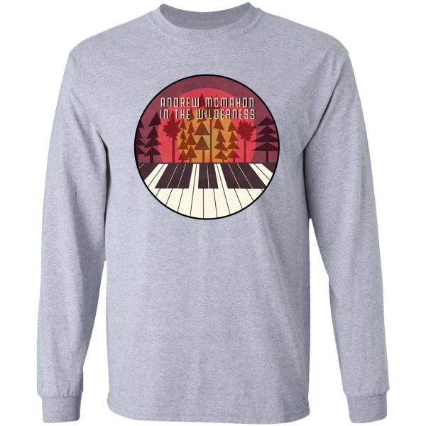 piano sunset (maroon w font) long sleeve